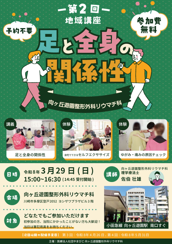 「足と全身の関係性」に関する地域講座